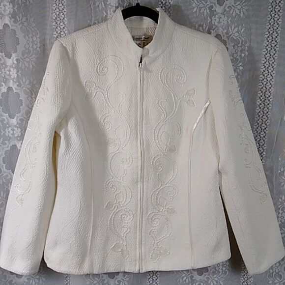 Coldwater Creek Embroidery Women's Jackets Blazer Size M - Picture 1 of 14
